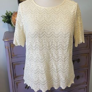 J. Crew crochet blouse